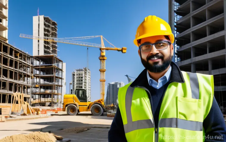 건설안전기사 자격증 취득 후 창업 사례 - **Image Prompt: Construction Safety Engineer on Site Inspection**
    "A confident, diverse male or ...