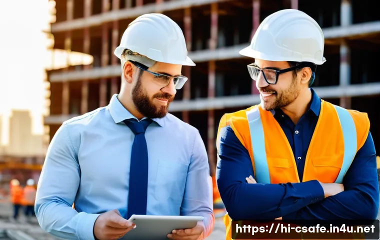 건설안전기사로 시작하는 해외 취업 - **Prompt 1: International Construction Safety Leader**
"A confident and professional male constr...